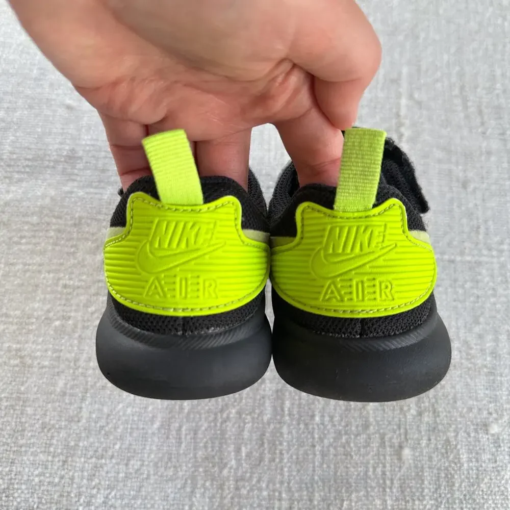 Nike Air Max Oketo Black & Neon Yellow Sneakers PLAY Toddler size 10*